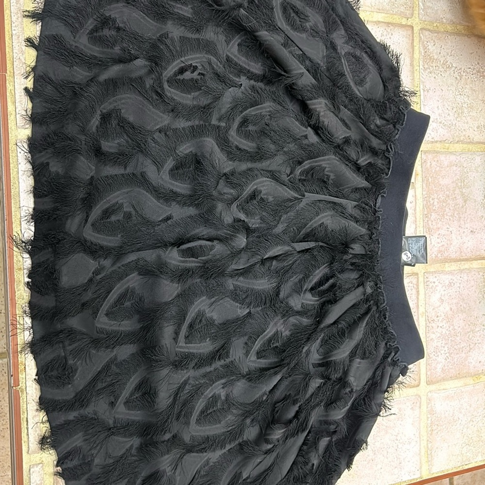 Black feathery skirt